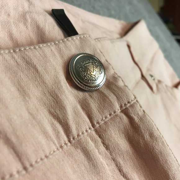 New Directions Jeans 6 28 Pants Mid Rise Straight Leg Solid Pink Stretch Casual - Picture 5 of 12